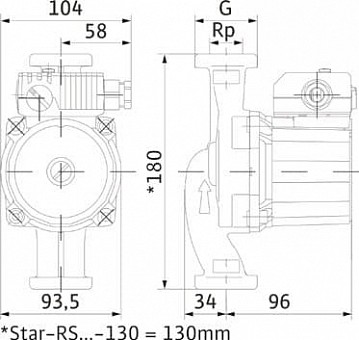 Циркуляционный насос Wilo Star-RS 30/2 для системы отопления. арт 4033760